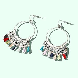 CLEARANCE 💖Tassel Hollow Hoop Earrings